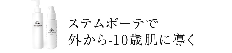 ステムボーテで外から-10歳肌に導く
